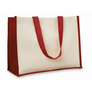 Bolsa de yute y canvas publicitaria